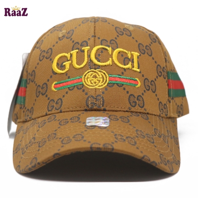 Picture of Brown Embroidery logo Cotton Curved Visor Cap