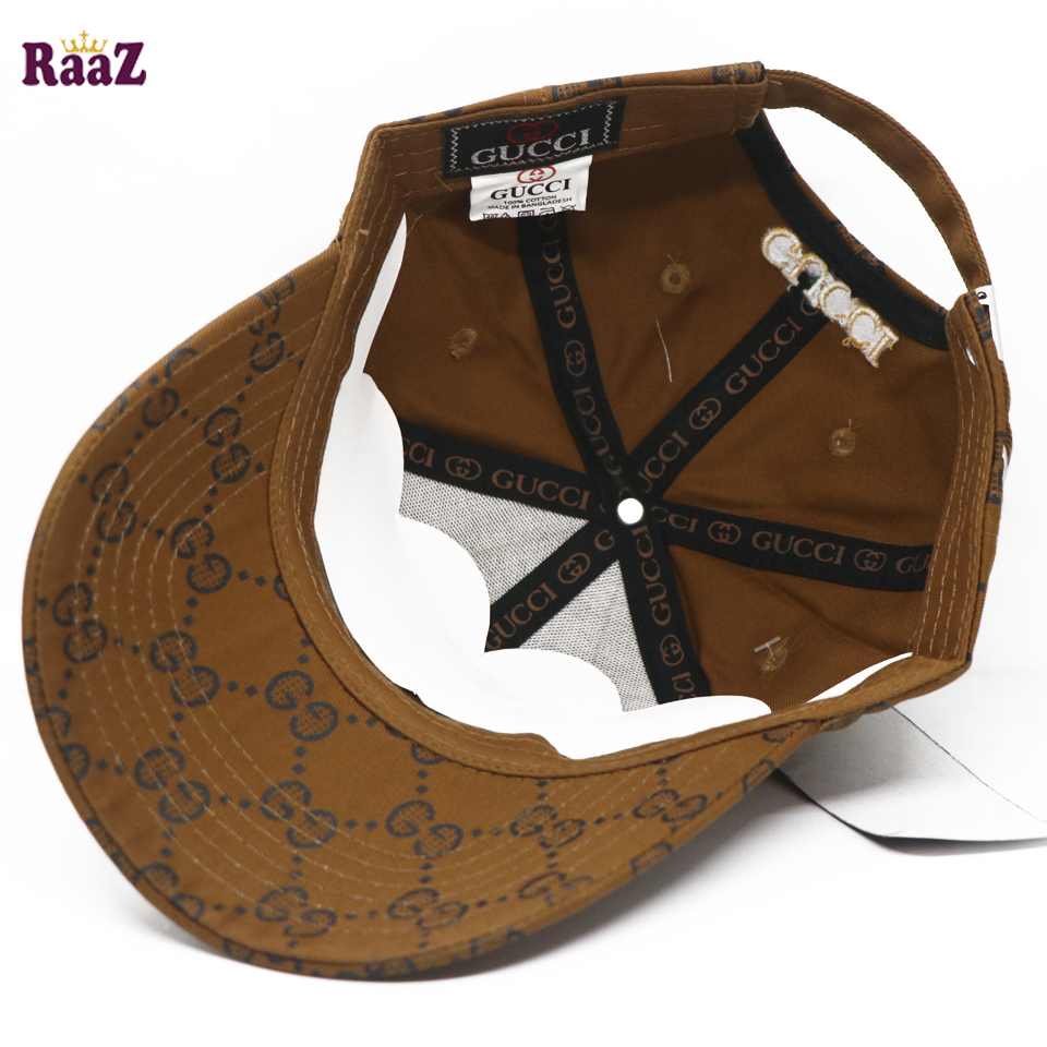Picture of Brown Embroidery logo Cotton Curved Visor Cap