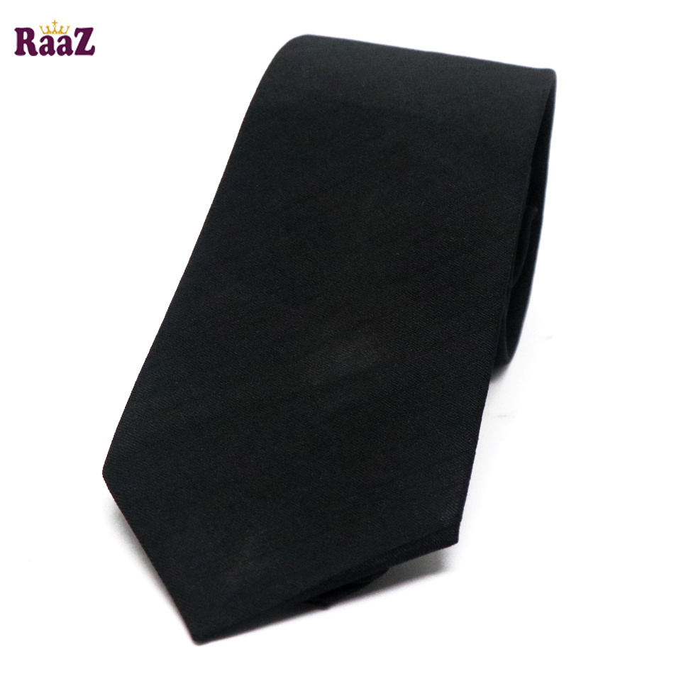 Picture of Black Stripe Solid Color Premium Necktie For Men