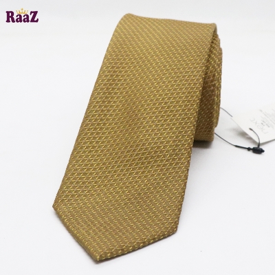 Picture of Yellow Net Design Premium Tie For Men