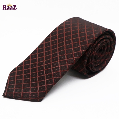 Picture of Deep Coffee Stripe Necktie For Men