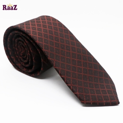 Picture of Deep Coffee Stripe Necktie For Men