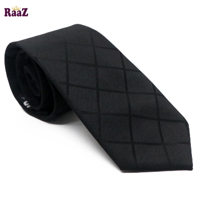 Picture of Black Premium Big Square Stripe Necktie For Men