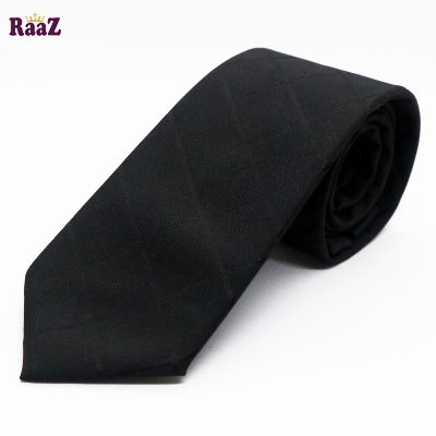 Picture of Black Premium Big Square Stripe Necktie For Men