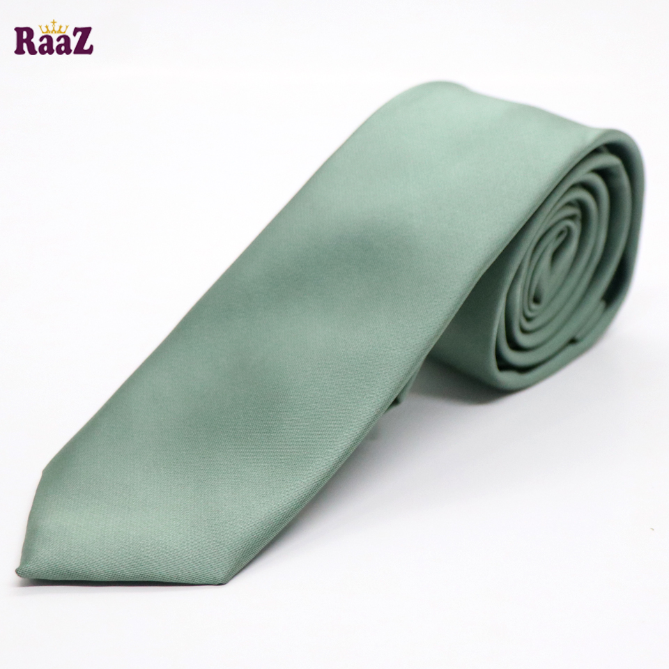Picture of Green Premium Solid Color Tie For Men