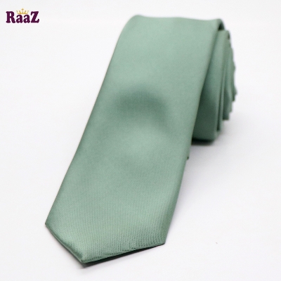 Picture of Green Premium Solid Color Tie For Men