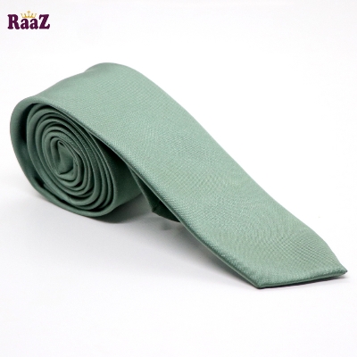 Picture of Green Premium Solid Color Tie For Men
