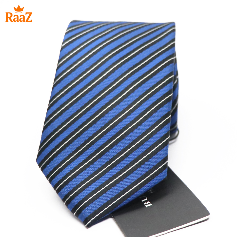 Picture of Blue Black Stripe Tie For Men