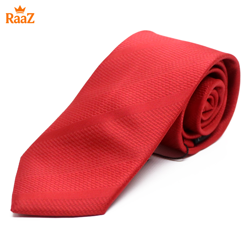 Picture of Red Timeless Sophistication Grid Check Formal Tie For Men