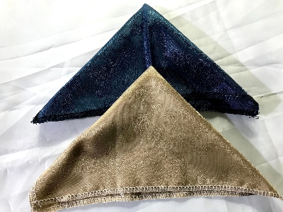 Picture of 2Pc Men's Pocket Square Set Solid Color Handkerchief Squares for Ties Dress Clothes Accessories