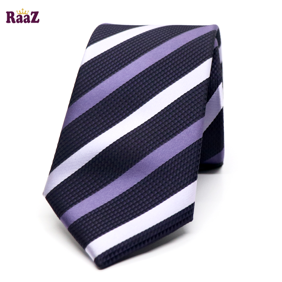 Picture of Purple Imperial Stitch Broad Stripe Statement Tie For Men