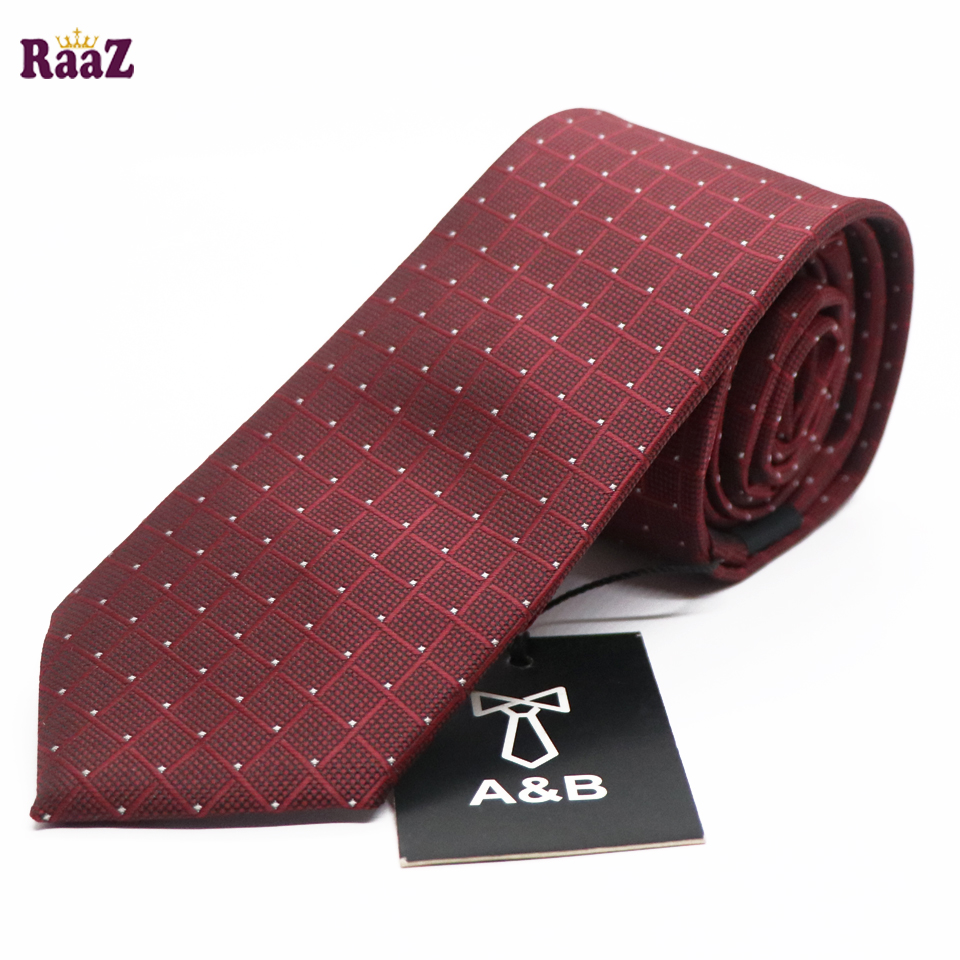 Picture of Maroon Micro Square Dot Precision Textured Tie For Men