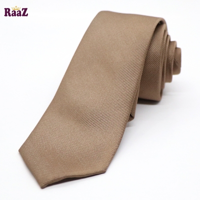 Picture of Brown Premium Solid Color Tie For Men