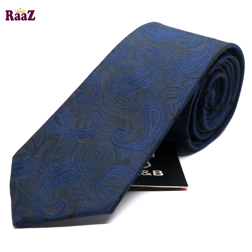 Picture of Navy Blue Floral Embroidery Tie For Men