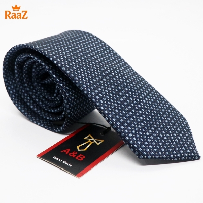 Picture of Blue Refined Detail Dot Perfection Satin Tie For Men