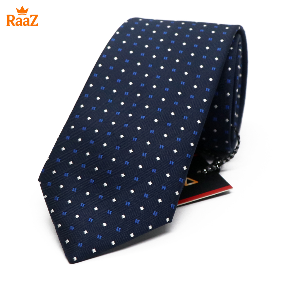 Picture of Navy Blue Refined Detail Dot Perfection Satin Tie For Men