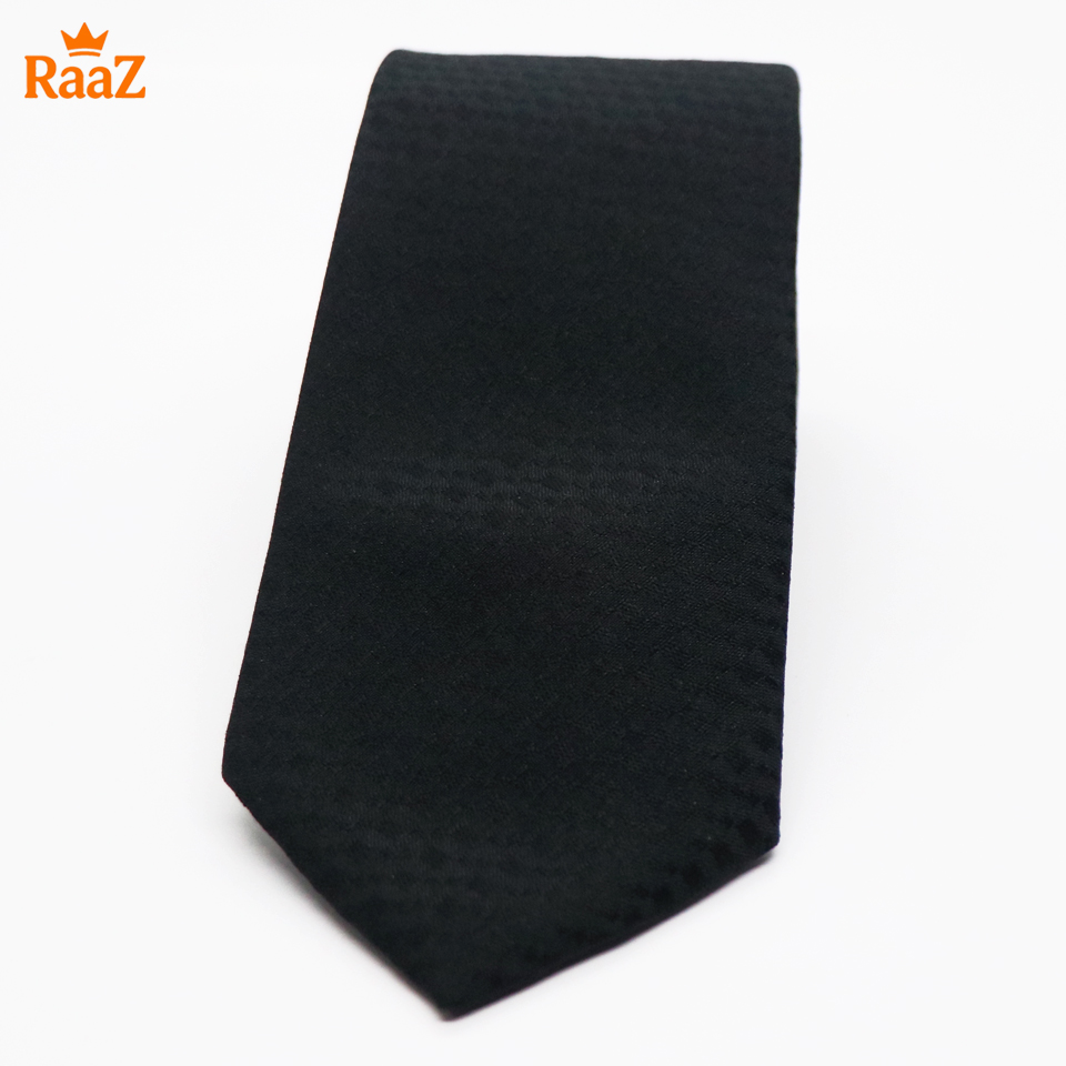 Picture of Black Shadow Stripe Elegance Black Tie For Men