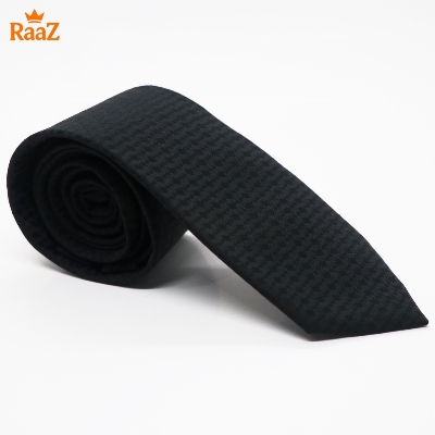 Picture of Black Shadow Stripe Elegance Black Tie For Men