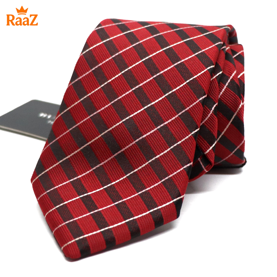 Picture of Maroon Timeless Gentleman Stripe Elegance Tie For Men