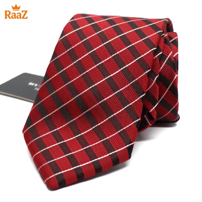 Picture of Maroon Timeless Gentleman Stripe Elegance Tie For Men