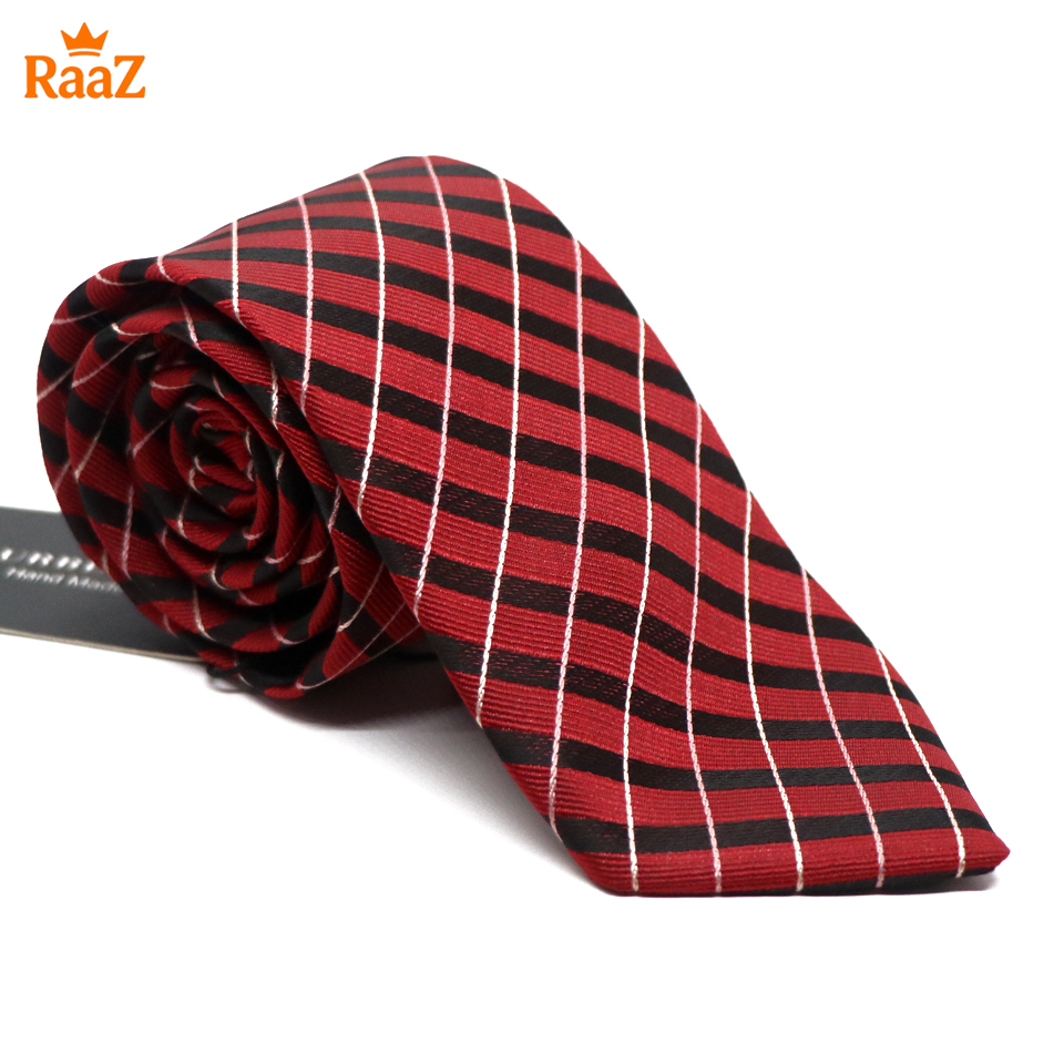 Picture of Maroon Timeless Gentleman Stripe Elegance Tie For Men
