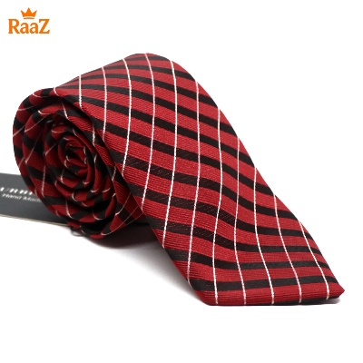 Picture of Maroon Timeless Gentleman Stripe Elegance Tie For Men