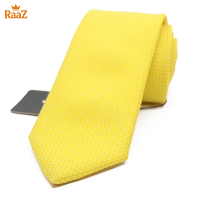Picture of Yellow Premium Embroidered Nobility Classic Weave Tie For Men
