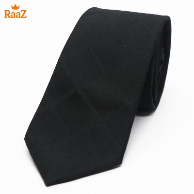 Picture of Black Midnight Check Stripe Elegance Tie For Men