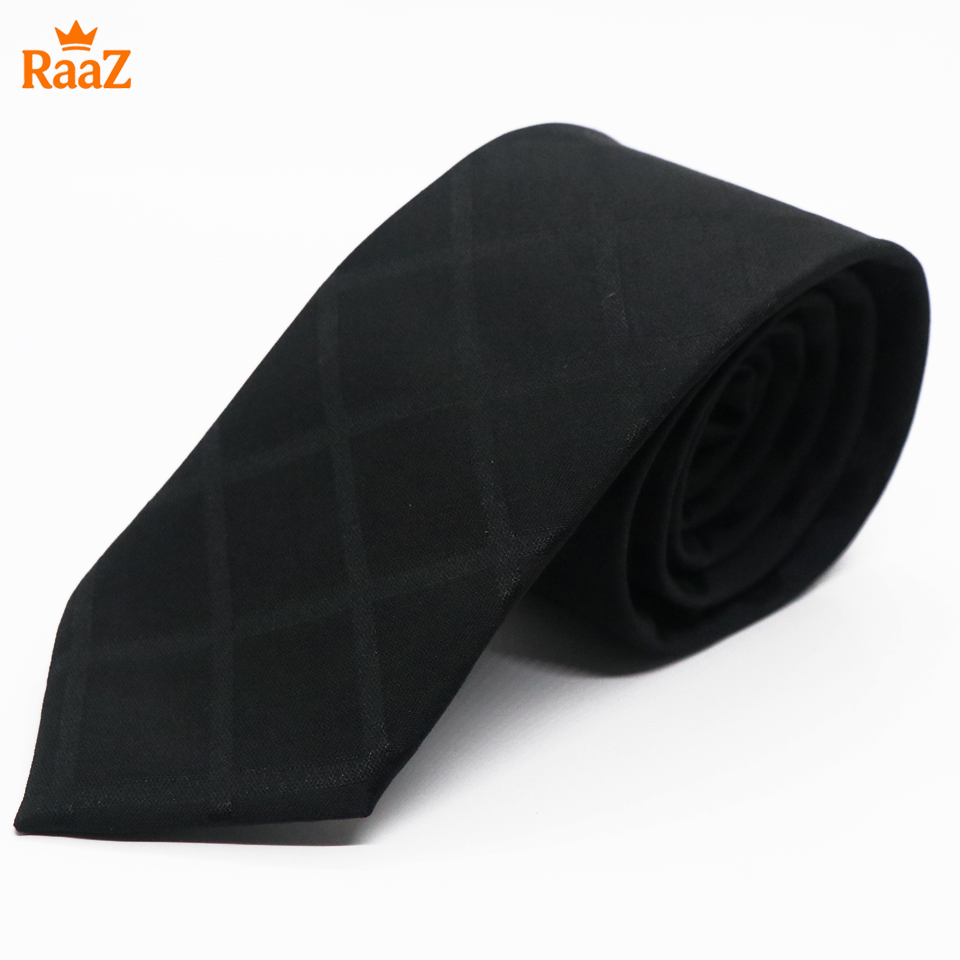 Picture of Black Midnight Check Stripe Elegance Tie For Men