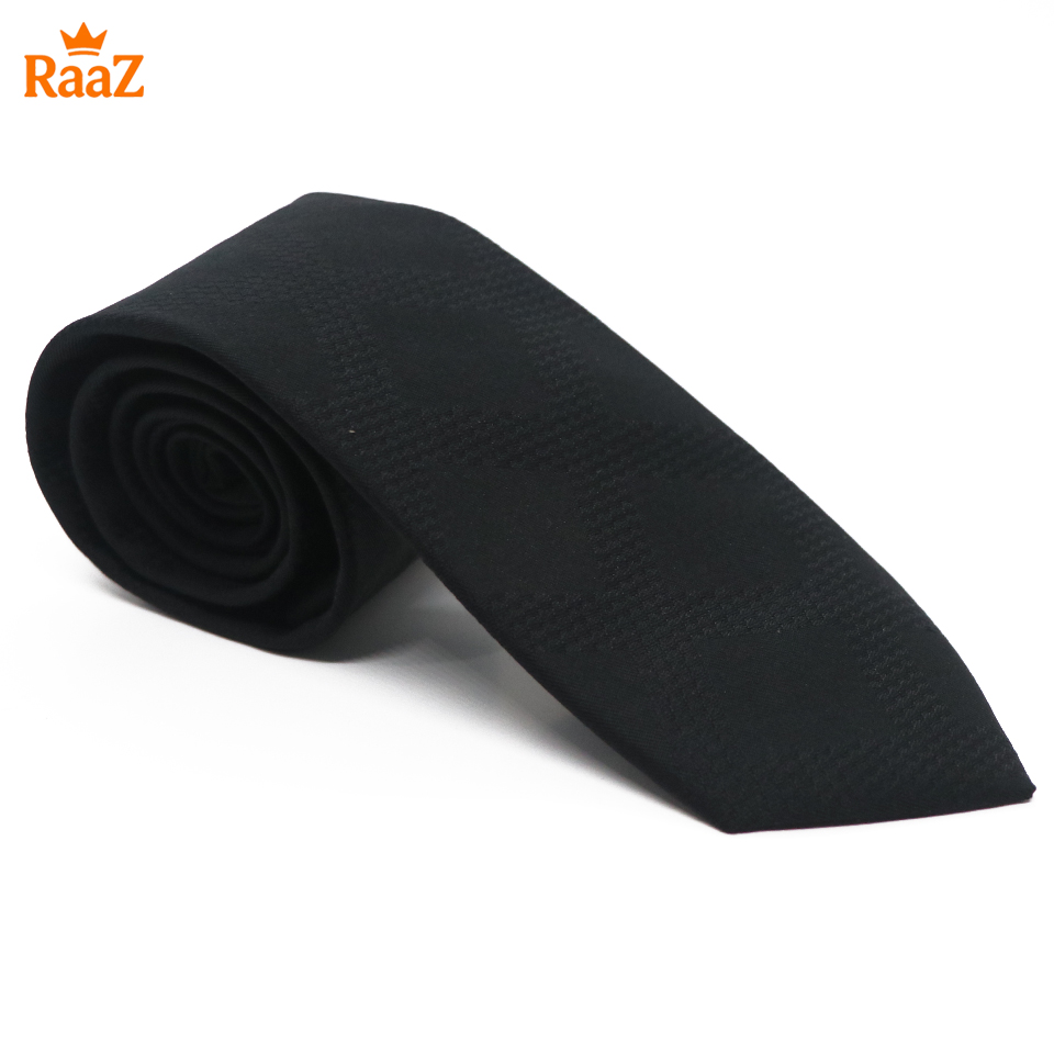 Picture of Black Midnight Check Stripe Elegance Tie For Men