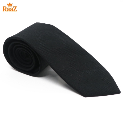 Picture of Black Midnight Check Stripe Elegance Tie For Men