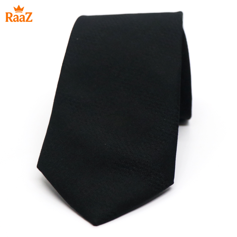 Picture of Black Midnight Check Stripe Elegance Tie For Men