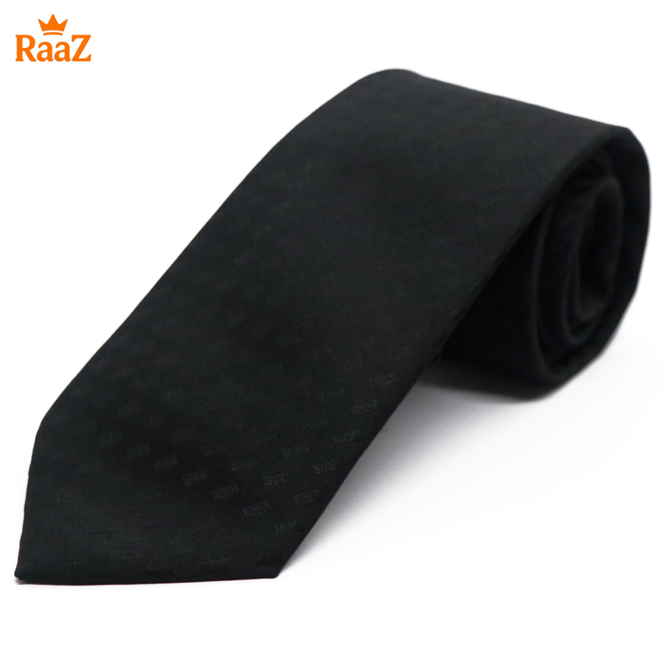 Picture of Black Ember Embroidered Weave Tie For Men
