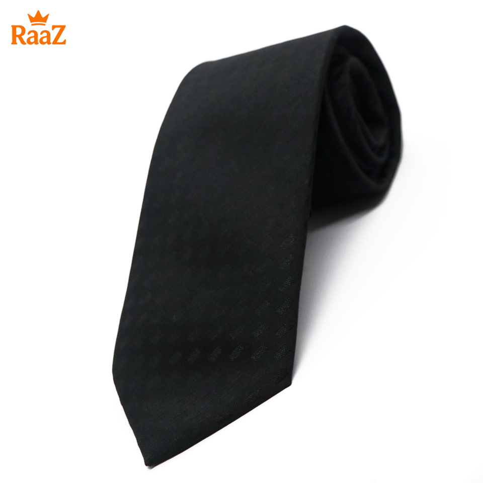 Picture of Black Ember Embroidered Weave Tie For Men