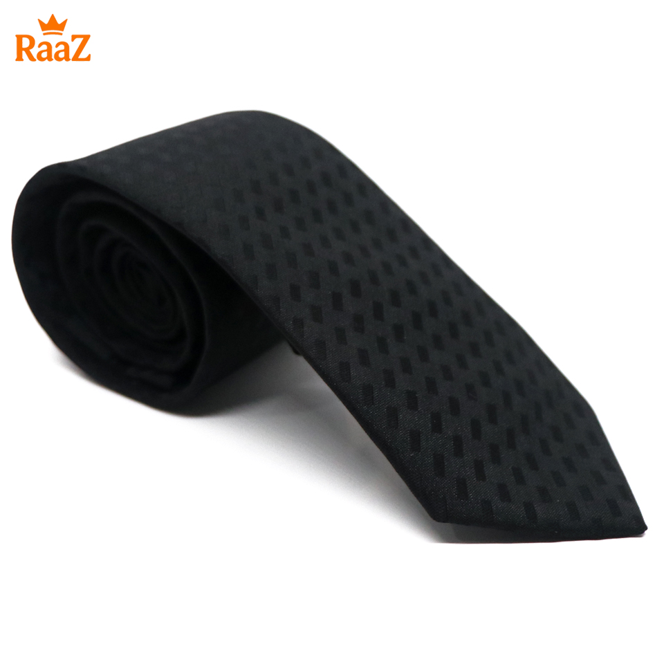 Picture of Black Ember Embroidered Weave Tie For Men
