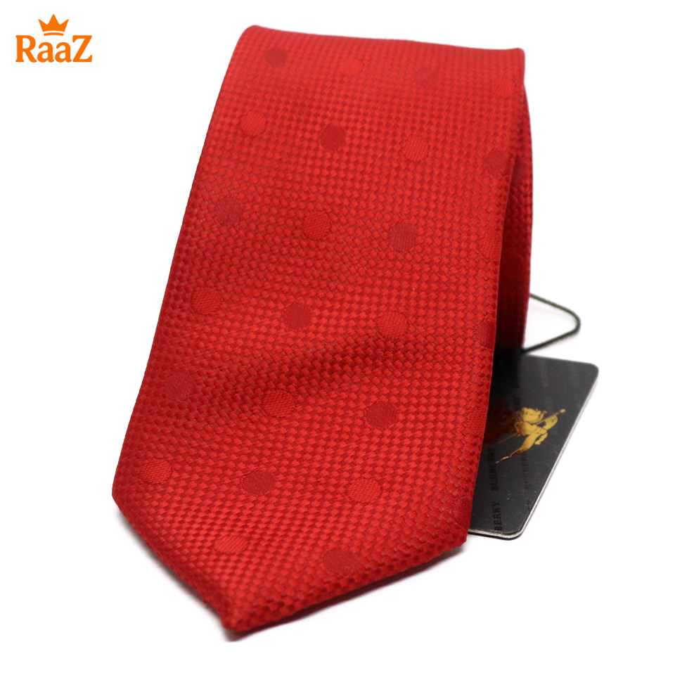 Picture of Red Refined Detail Dot Perfection Satin Tie For Men