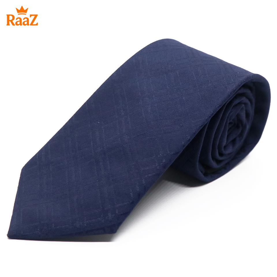 Picture of Navy Blue Royal Heritage Solid Satin Finish Tie For Men
