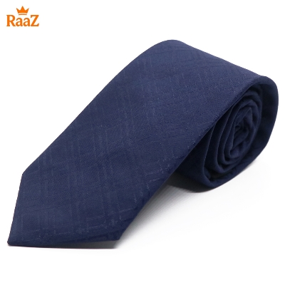 Picture of Navy Blue Royal Heritage Solid Satin Finish Tie For Men