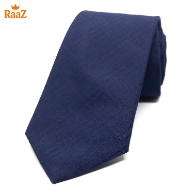 Picture of Navy Blue Royal Heritage Solid Satin Finish Tie For Men
