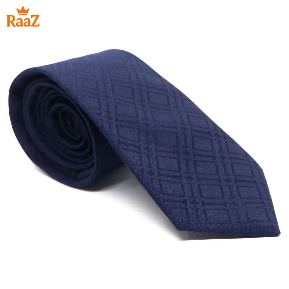 Picture of Navy Blue Royal Heritage Solid Satin Finish Tie For Men