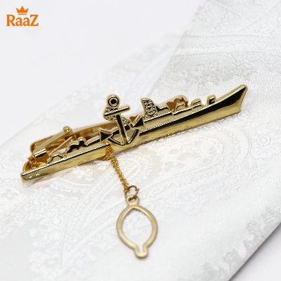 Picture of New Copper Material Anchor Ship Shaped Tie Clip Fashion Brand Men's Wedding Tie Pin
