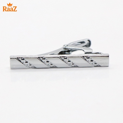 Picture of Silver Vintage Style Stainless Steel Tie Clip For Men