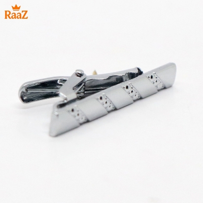 Picture of Silver Vintage Style Stainless Steel Tie Clip For Men