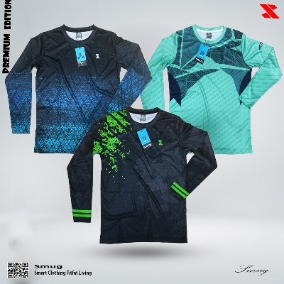 Picture of SMUG Premium Full Sleeve Sports T-shirt Combo Pack -3 Pcs -Black, Sky blue and Pest color