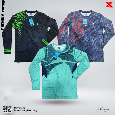 Picture of SMUG Premium Full Sleeve Sports T-shirt Combo Pack -3 Pcs -Black, Grey and Pest color