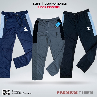 Picture of SMUG Combo Trousers (China) Fabric Soft and Comfortable - 3 pis Combo - Navy , Black , Deep Grey