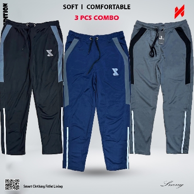 Picture of SMUG Premium Trouser Spandex Fabric – soft and comfortable (Combo)-Black , Grey , Navy- 3pis combo