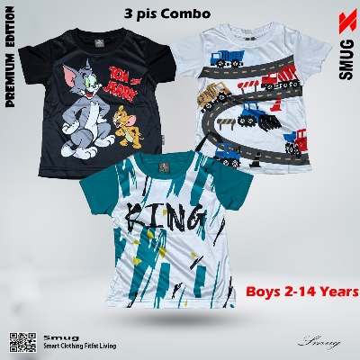 Picture of SMUG Kids Premium T-Shirt Soft and Comfortable Fabric- 3 pis Combo