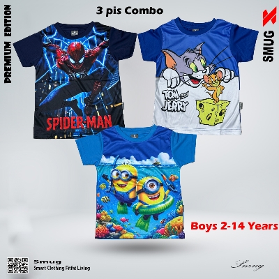 Picture of SMUG Kids Premium T-Shirt Soft and Comfortable Fabric- 3 pis Combo