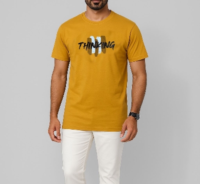 Picture of SMUG Mens Premium Cotton Design T-shirt -Kathali color